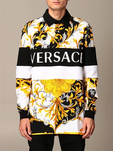 versace classic polo|Versace long sleeve.